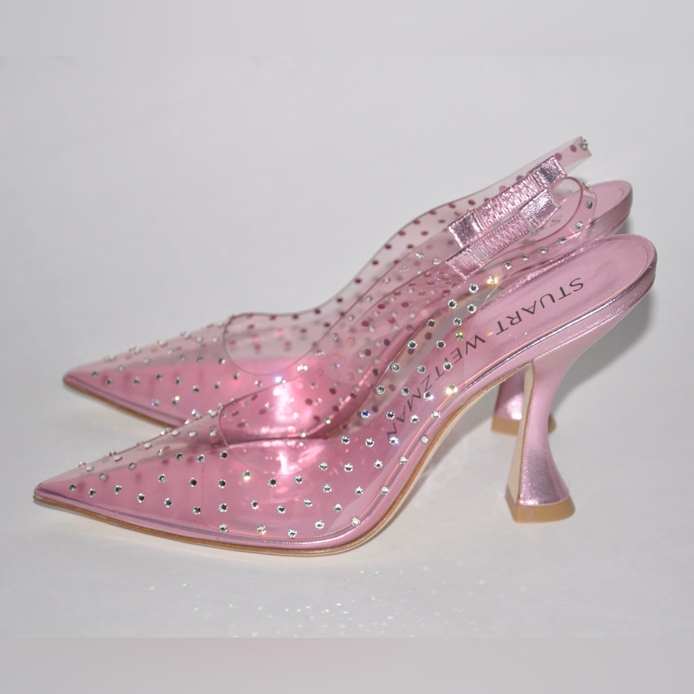 NEW Stuart Weitzman Women's Glam 100 Stiletto Heels XCurve Pumps Shoes 6.5 $595 - Picture 5 of 13